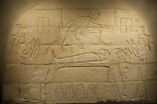 Bas-relief of Isis and Nephthys - Barcelona, Spain