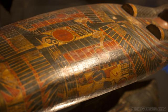 Cartonnage of the Lady of the House in the Egyptian Museum of Barcelona, Catalonia, Spain