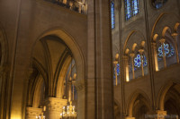 Pointed arch of a lateral nave of Notre-Dame - Paris, France