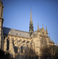 Southern façade of Notre-Dame - Paris, France