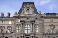 Façade of the Colbert Pavilion of the Louvre- Paris, France