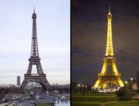 The Eiffel Tower, day and night - Paris, France