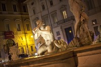 Fuente del Moro en plaza Navona, Roma