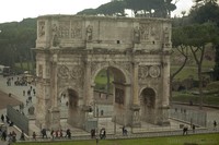 Aerial view of the Arch of Constantine