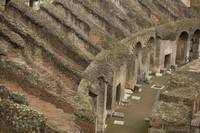 Maenianum, ancient stairs and stands of the Colosseum