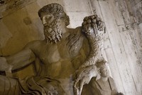 Detail of the statue of the Nile river in the Campidoglio, Rome, Italy