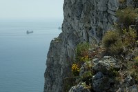 Detail of the Rock of Gibraltar and the Mediterranean