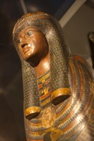 Cartonnage de la Dame de la Maison Djed-Montu-iues-anj dans  le Musée Égyptien de Barcelone, Catalogne, Espagne