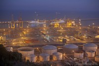 Port of Barcelona at night - Barcelona, Spain