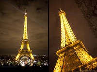 The golden lighting of the Eiffel Tower - Thumbnail