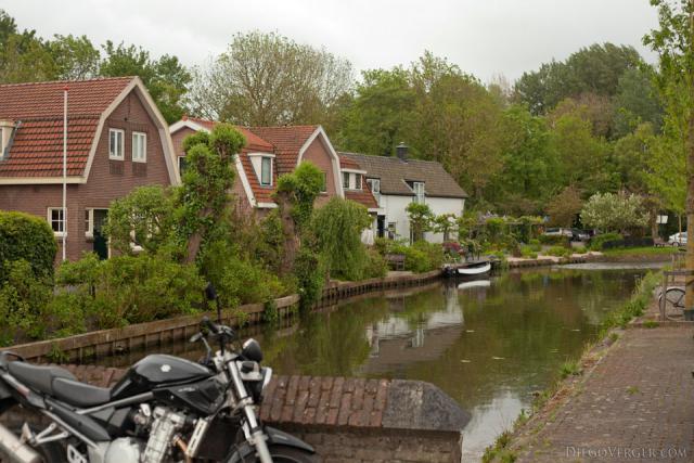 A canal in the center of Weesp - Weesp, Netherlands