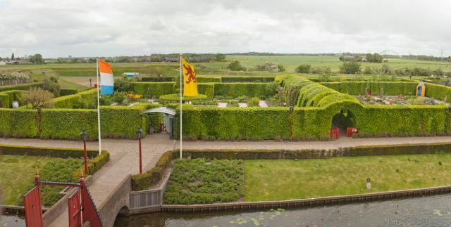 Muiderslot gardens as seen from the castle - Muiden, Netherlands
