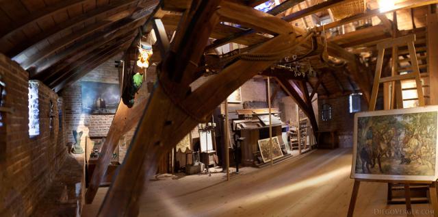 Panorama of the castle's attic - Muiden, Netherlands