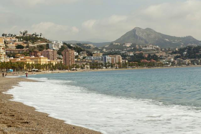 Spiaggia della Malagueta e collina San Anton - Malaga, Spagna