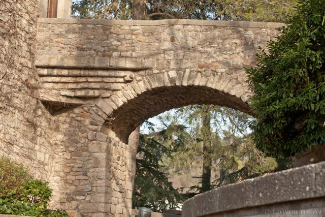 Arch bridge in Jurats square - Girona, Spain