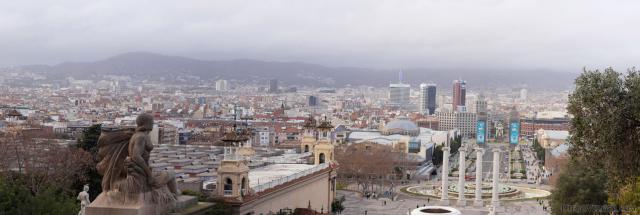 Foto panoramica di Barcellona