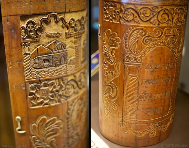 Boite en bois taillée de Sefer Torah - Gérone, Espagne