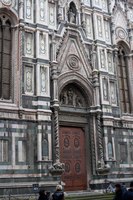 Porte latérale de la Cathédrale de Santa Maria del Fiore - Florence, Italie