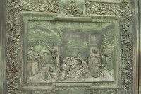 Detail of a bronze relief of the Cathedral - Pisa, Italy