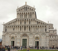 Façade of the Cathedral of Saint Mary of the Assumption - Pisa, Italy