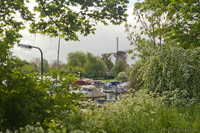 The WSV quay and the Vriendschap windmill - Weesp, Netherlands