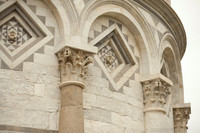 Detail of the Corinthian columns of the Tower of Pisa - Pisa, Italy