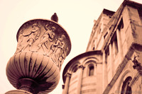 Neo-Attic vase with low-reliefs next to the Pisa Cathedral - Pisa, Italy