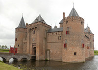 La facciata principale del Castello Muiderslot - Muiden, Paesi Bassi