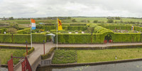 Les jardins de Muiderslot vus depuis le château - Muiden, Pays-Bas