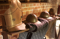 Backplate of a cuirass, helmets and hauberk of foot soldiers - Muiden, Netherlands