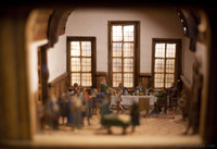 Miniatura de un banquete en el castillo Muiderslot - Muiden, Países Bajos