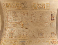 Panorama of the frescoes of the arch of Palazzo dell'Orologio - Pisa, Italy