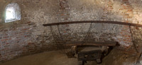 Panorama of the castle dungeon in the south tower - Muiden, Netherlands