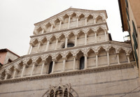 Façade of the church of San Michele in Borgo of Pisa - Pisa, Italy