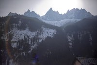 Aiguille de Blaitière dans la face ouest du massif du Mont-Blanc - Chamonix, France