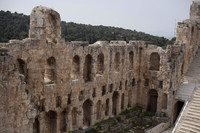 Internal façade of the Odeum or Odeon of Herodes Atticus - Athens, Greece