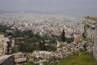 Vista de Atenas y el Ágora desde la Acrópolis - Atenas, Grecia