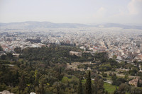 Vista panoramica dell'Agorà Antica nella città di Atene - Atene, Grecia