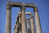 Détail des colonnes corinthiennes du Temple de Zeus Olympien - Athènes, Grèce