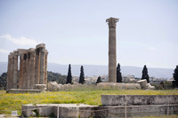 View from the west side of the Temple of Olympian Zeus or Olympieion - Athens, Greece