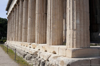 Detalle de las columnas del Templo de Hefesto - Atenas, Grecia