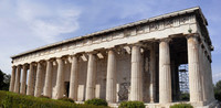 Side view of the Temple of Hephaestus in the Ancient Agora - Thumbnail