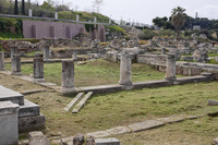 Extremo sudeste del Pompeion en la necrópolis de Kerameikos - Atenas, Grecia