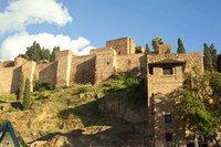 Wall and tower of the Alcazaba of Malaga - Thumbnail