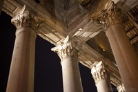 Top end of the Corinthian columns in the portico of the Pantheon