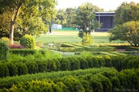 Vue depuis la plateforme d'observation du Jardin Labyrinthe - Lisle, Italie