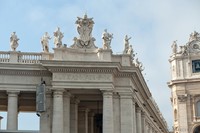 Commemorative inscription and emblem of Alexander VII in St. Peter's square - Vatican City, Holy See