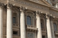 Papal balcony at St. Peters Basilica - Vatican City, Holy See