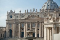 Fontana e facciata della basilica - Città del Vaticano, Santa Sede