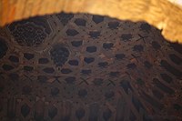 An Arabic vaulted ceiling in the Alcazaba palace - Malaga, Spain